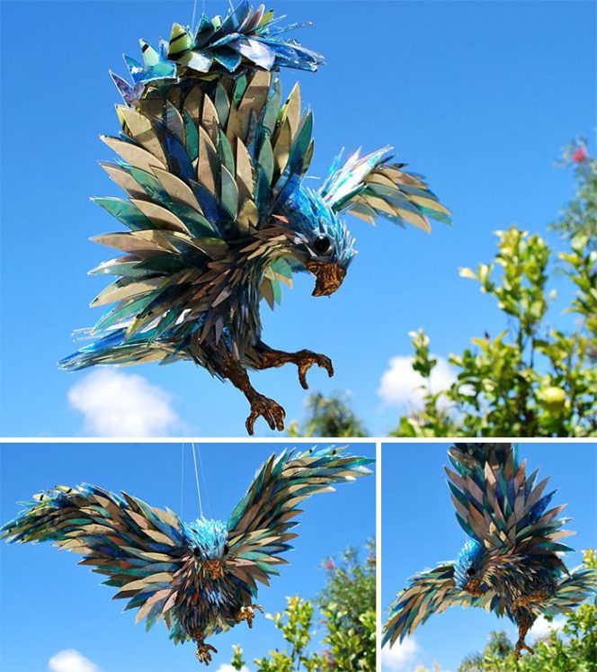 20 Stunning Sculptures Made of Old CDs. They Look as If They Were from Another Dimension