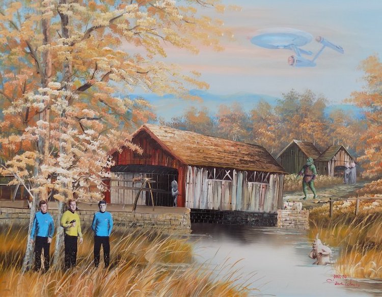 Star Trek Altered Thrift Store Paintings by Arrowhead Vintage & Goods